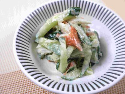 きゅうりとカニカマのマヨネーズ和え